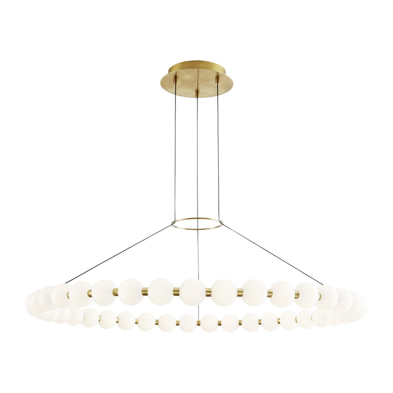 Orbet 42 Chandelier in Natural Brass