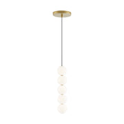 Orbet 5-Light Pendant in 5-Light Natural Brass