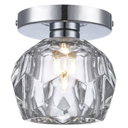 Fitz 1-Light 5" Semi-Flush Mount in Polished Chrome