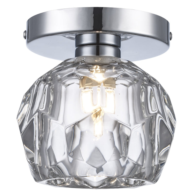 Fitz 1-Light 5" Semi-Flush Mount in Polished Chrome