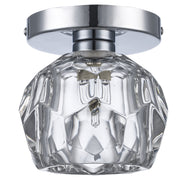 Fitz 1-Light 5" Semi-Flush Mount in Polished Chrome