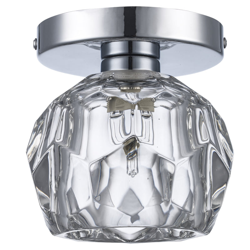 Fitz 1-Light 5" Semi-Flush Mount in Polished Chrome