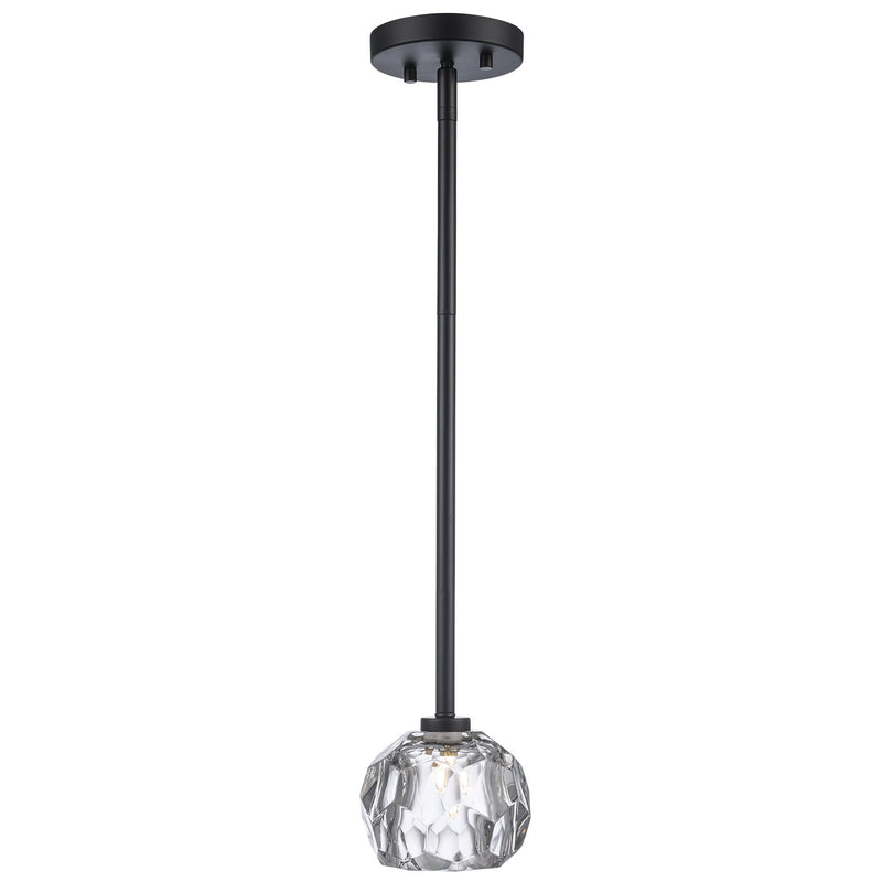 Fitz 1-Light 5" Mini Pendant in Black