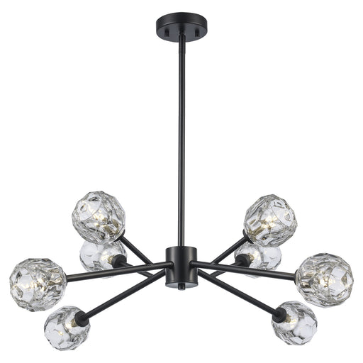 Fitz 8-Light 33" Chandelier in Black