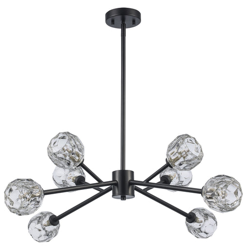 Fitz 8-Light 33" Chandelier in Black