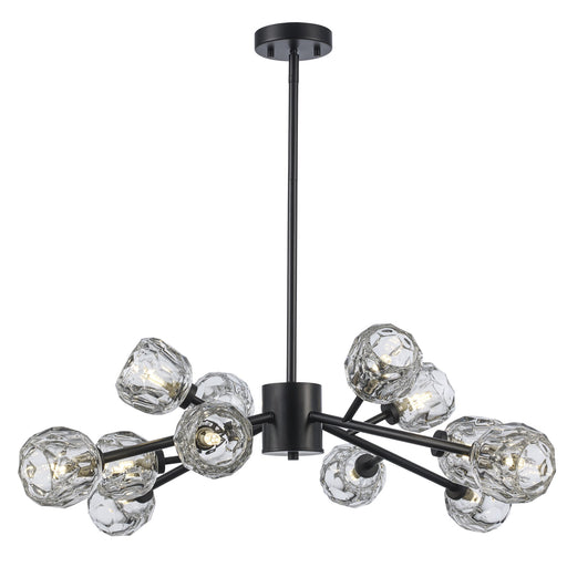 Fitz 9-Light 36.5" Chandelier in Black