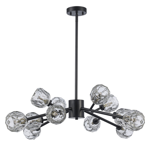 Fitz 9-Light 36.5" Chandelier in Black