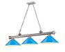 Cordon 3-Light Billiard in Brushed Nickel - Lamps Expo
