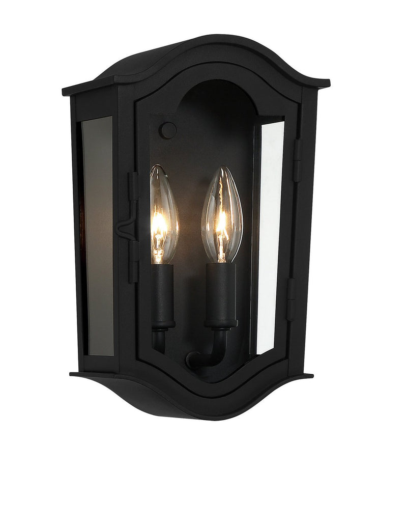 Houghton Hall 2-Light Outdoor Wall Lantern in Coal