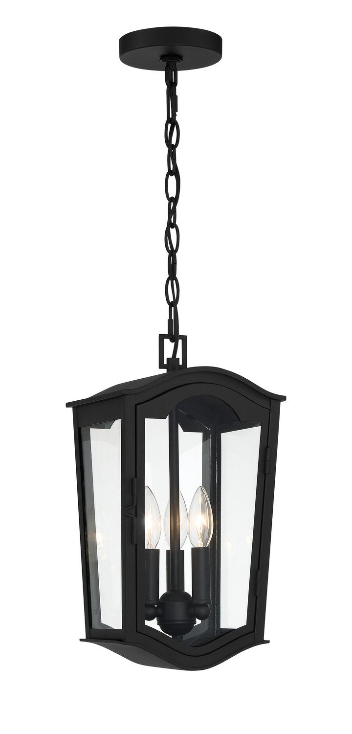 Houghton Hall 3-Light Outdoor Lantern Pendant in Sand Coal