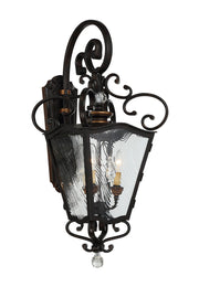 Brixton Ivey 3-Light Outdoor Wall Lantern in Terazza Villa Aged Patina