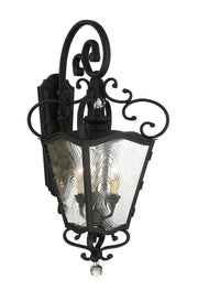 Brixton Ivey 3-Light Outdoor Wall Lantern in Sand Coal w/Soft Brass