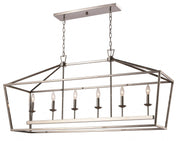 Lacey 6-Light 49" Linear Chandelier in Polished Chrome
