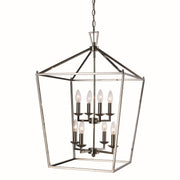 Lacey 8-Light 19" Cage Chandelier in Polished Chrome