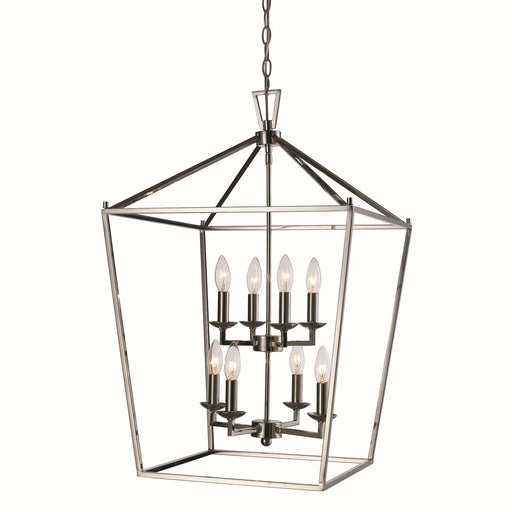 Lacey 8-Light 19" Cage Chandelier in Polished Chrome