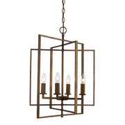 El Capitan 4-Light 20" Chandelier in Antique Gold
