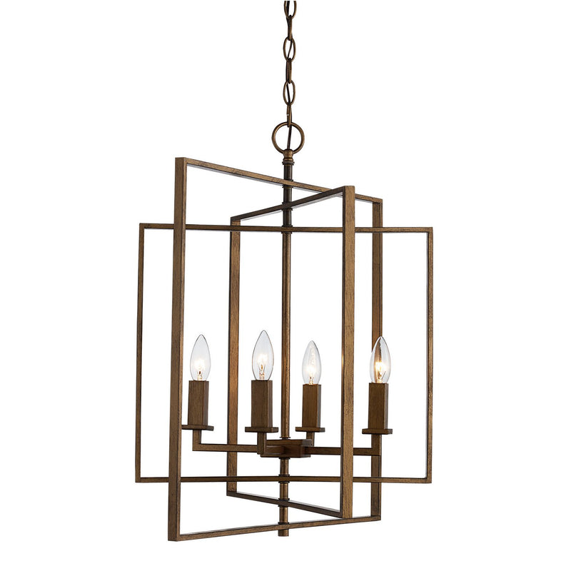El Capitan 4-Light 20" Chandelier in Antique Gold