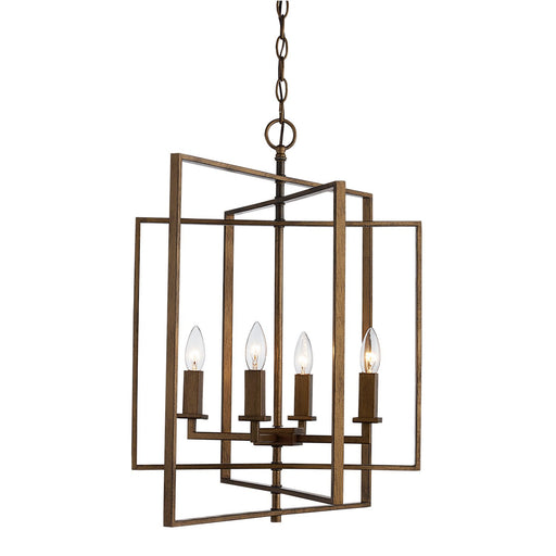El Capitan 4-Light 20" Chandelier in Antique Gold