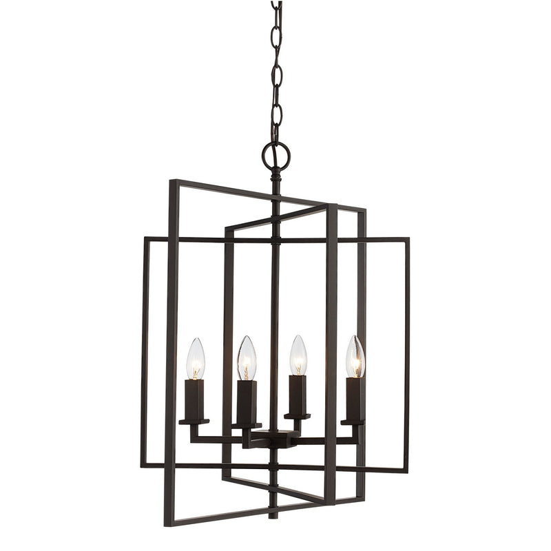 El Capitan 4-Light 20" Chandelier in Rubbed Oil Bronze