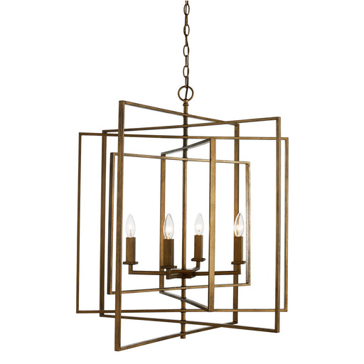 El Capitan 4-Light 26" Chandelier in Antique Gold