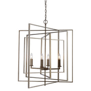 El Capitan 4-Light 26" Chandelier in Antique Silver Leaf