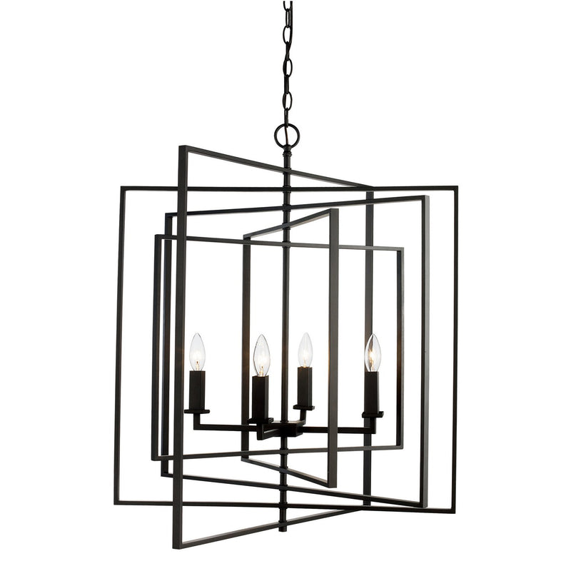 El Capitan 4-Light 26" Chandelier in Rubbed Oil Bronze