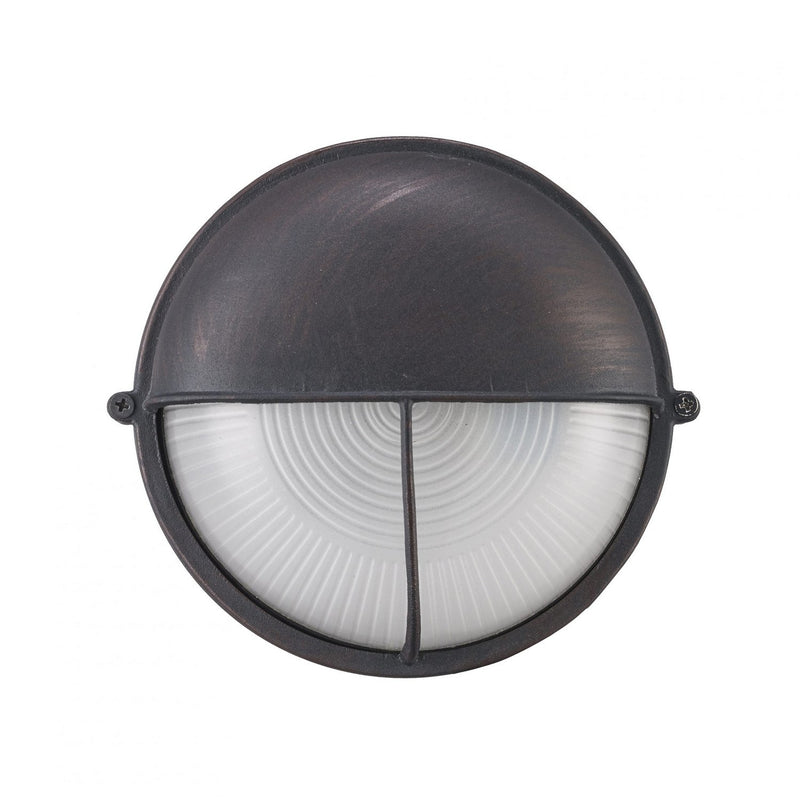 Well 8" Round Bulkhead Light in Rust