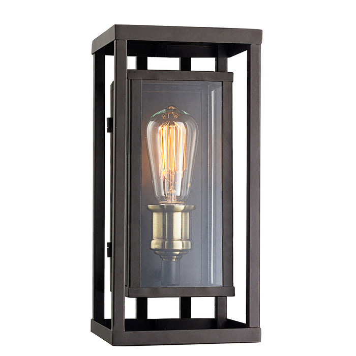 Showcase 1-Light Wall Lantern in Rubbed Oil Bronze / Antique Brass