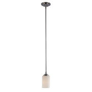 Mod Pod 1-Light 5.5" Frosted Glass Mini Pendant in Polished Chrome