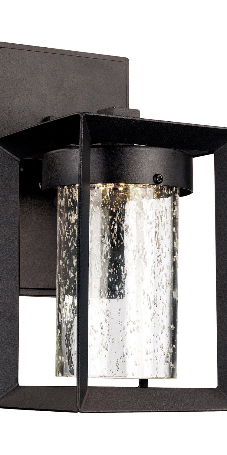 Taylor LED Wall Lantern in Black with Clear Glass