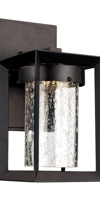 Taylor LED Wall Lantern in Black with Clear Glass