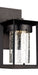 Taylor LED Wall Lantern in Black with Clear Glass