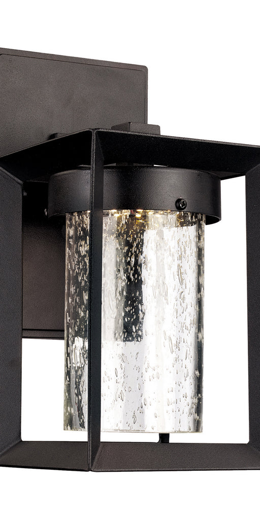 Taylor LED Wall Lantern in Black with Clear Glass