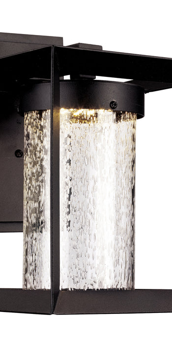 Taylor LED Wall Lantern in Black with Clear Glass