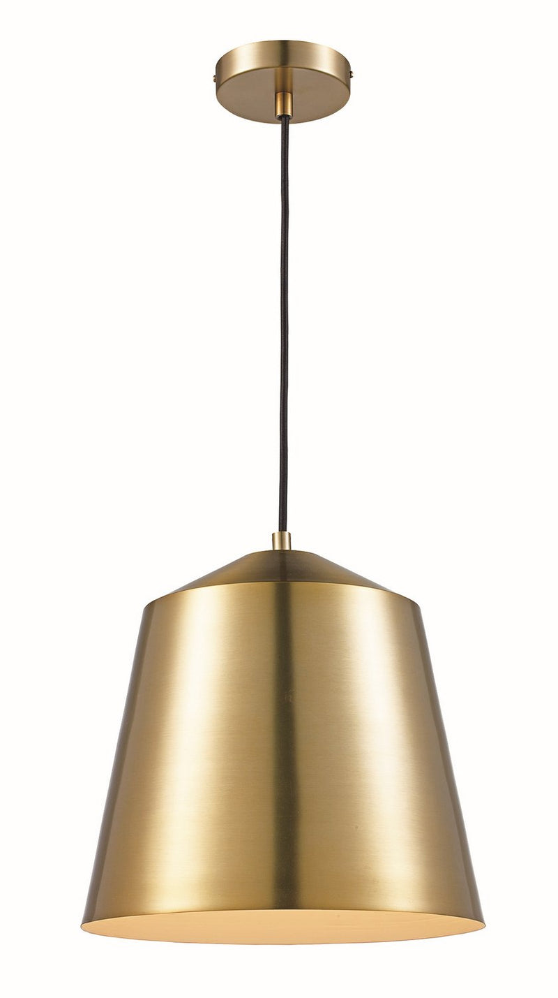 Benjamin 12.625" Pendant in Antique Gold