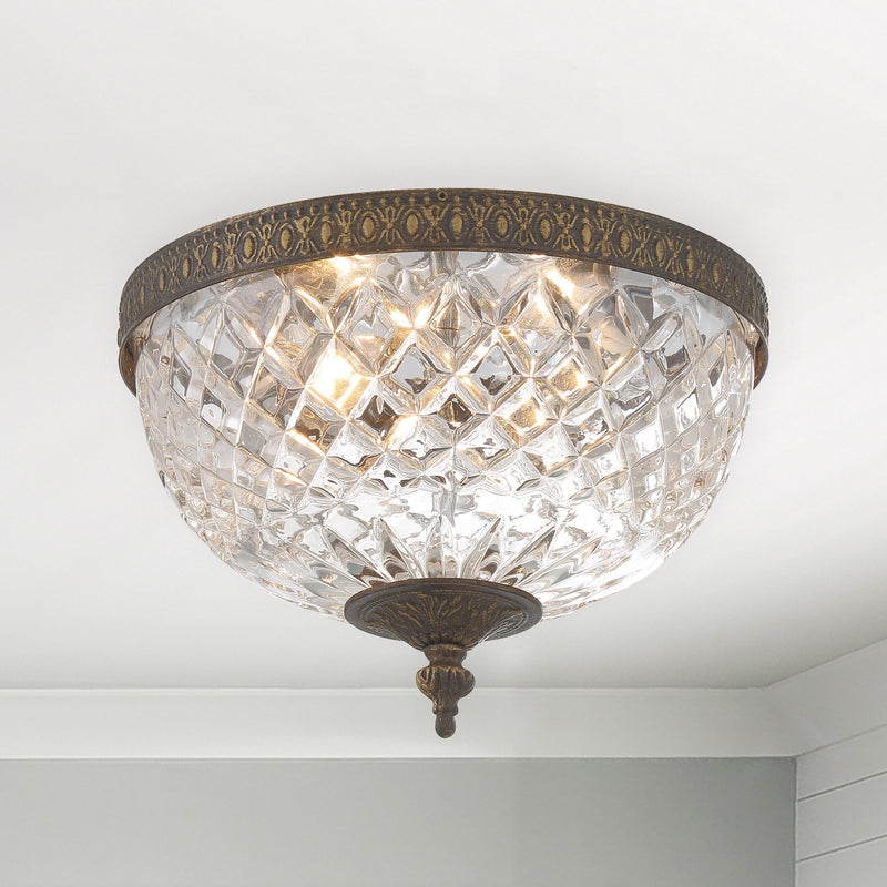 Radley 2 Light 10" Flush Mount in English Bronze in a room setting