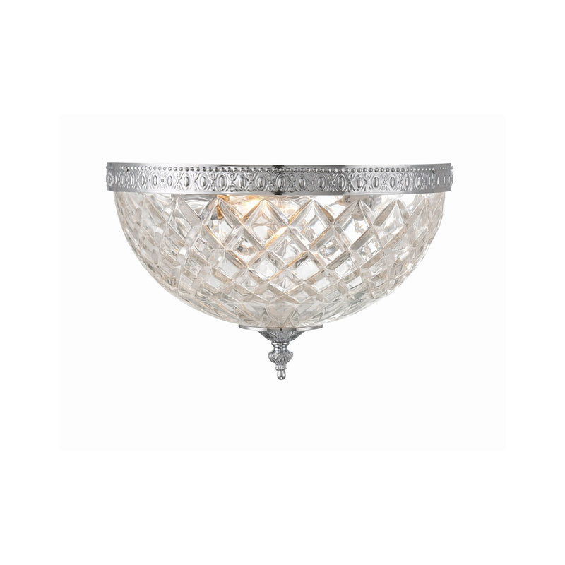 Radley 3 Light 12" Flush Mount in Polished Chrome