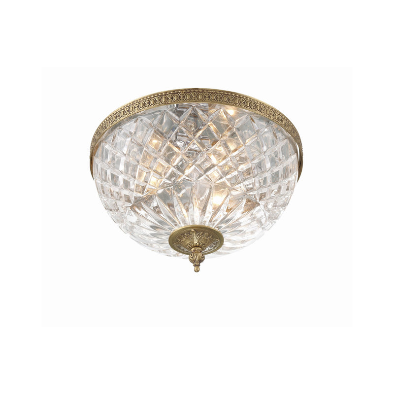 Radley 3 Light 12" Flush Mount in Olde Brass