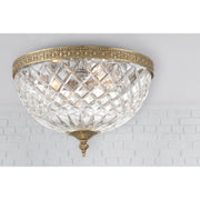 Radley 3 Light 12" Flush Mount in Olde Brass in a room setting