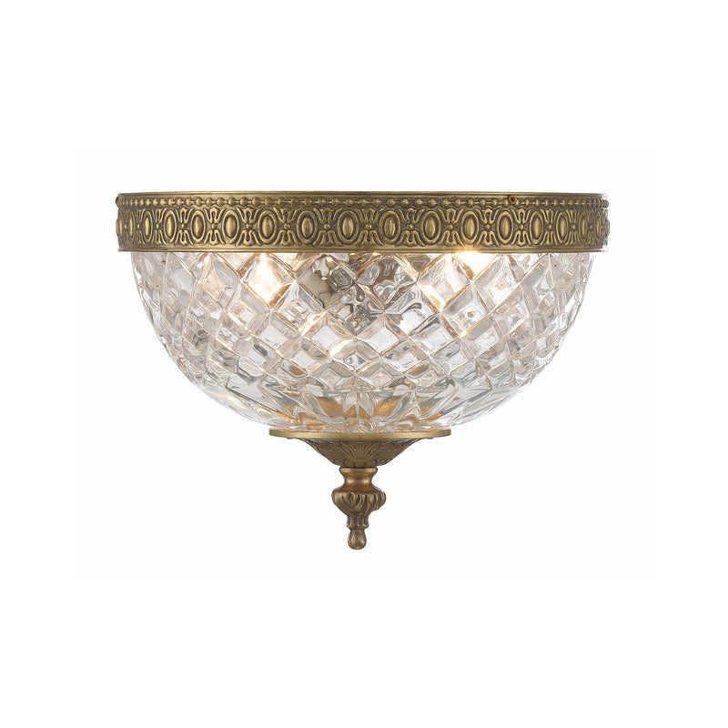 Radley 2 Light 8" Flush Mount in Olde Brass