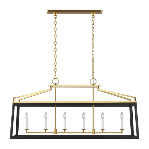 Carlow 6-Light Linear Lantern Pendant in Midnight Black