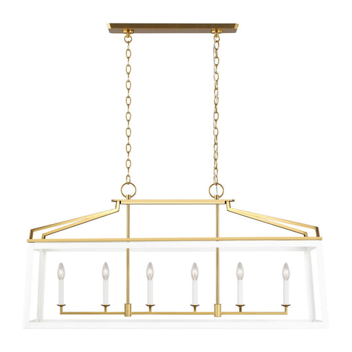 Carlow 6-Light Linear Lantern Pendant in Matte White