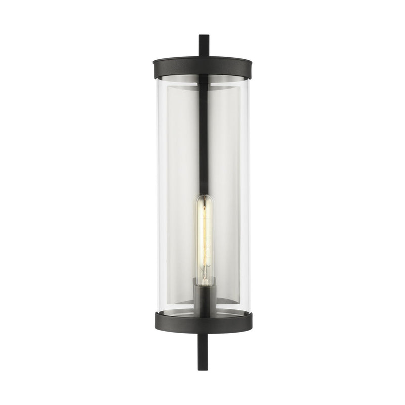 Eastham Large Outdoor Wall Lantern in Textured Black