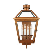 Hyannis Large 4-Light Outdoor Wall Lantern in Natural Copper