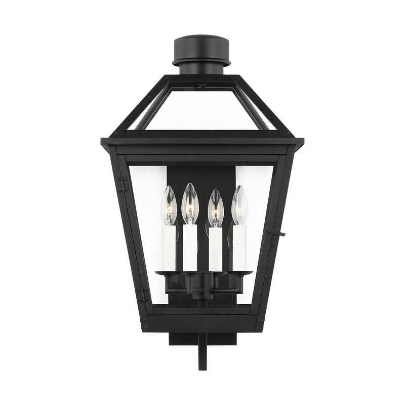 Hyannis Large 4-Light Outdoor Wall Lantern in Textured Black