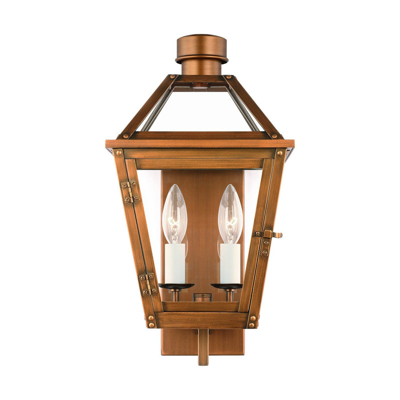 Hyannis Small 2-Light Outdoor Wall Lantern in Natural Copper