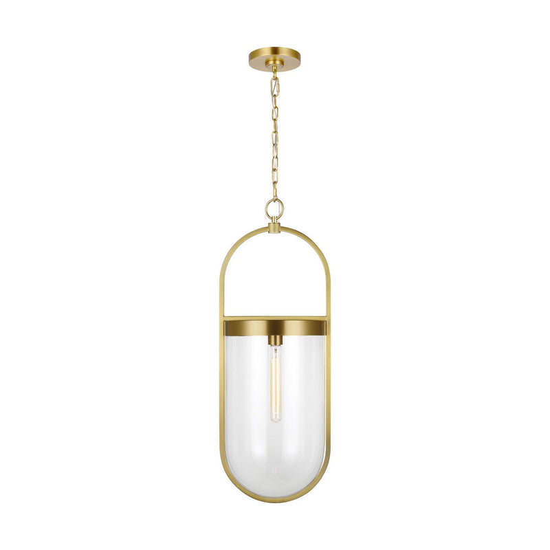 Blaine Large Pendant in Burnished Brass