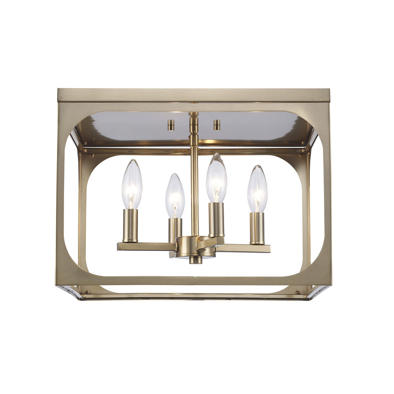 Ruby Ridge 4-Light 15" Flush Mount in Antique Gold
