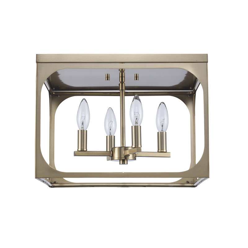 Ruby Ridge 4-Light 15" Flush Mount in Antique Gold
