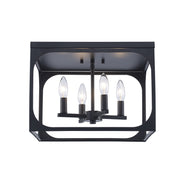 Ruby Ridge 4-Light 15" Flush Mount in Black